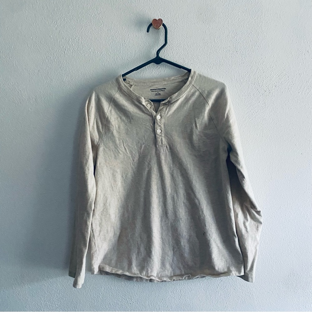 Amazon essentials cream shirt